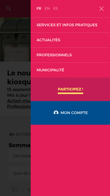 ios paris.fr menu screenshot