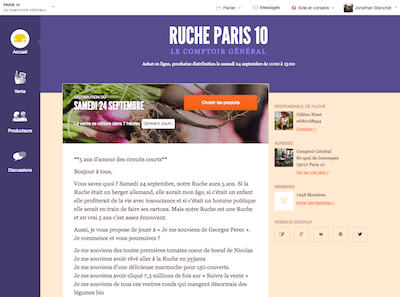 Desktop Ruche Qui Dit Oui hive page screenshot